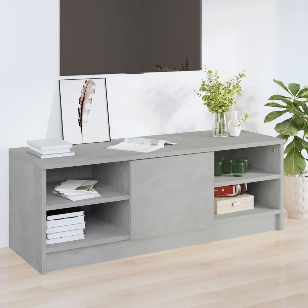 Tv-meubel 102x35,5x36,5 cm bewerkt hout betongrijs