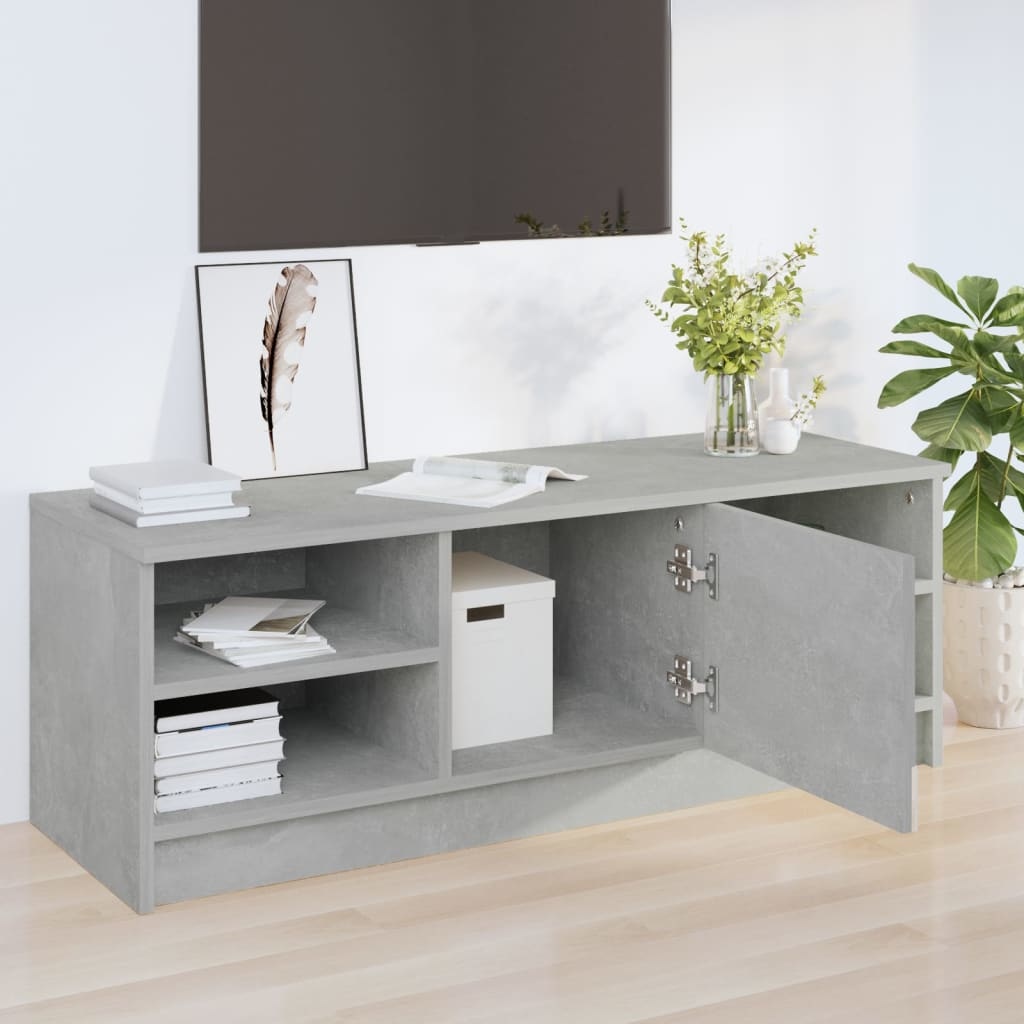 Tv-meubel 102x35,5x36,5 cm bewerkt hout betongrijs