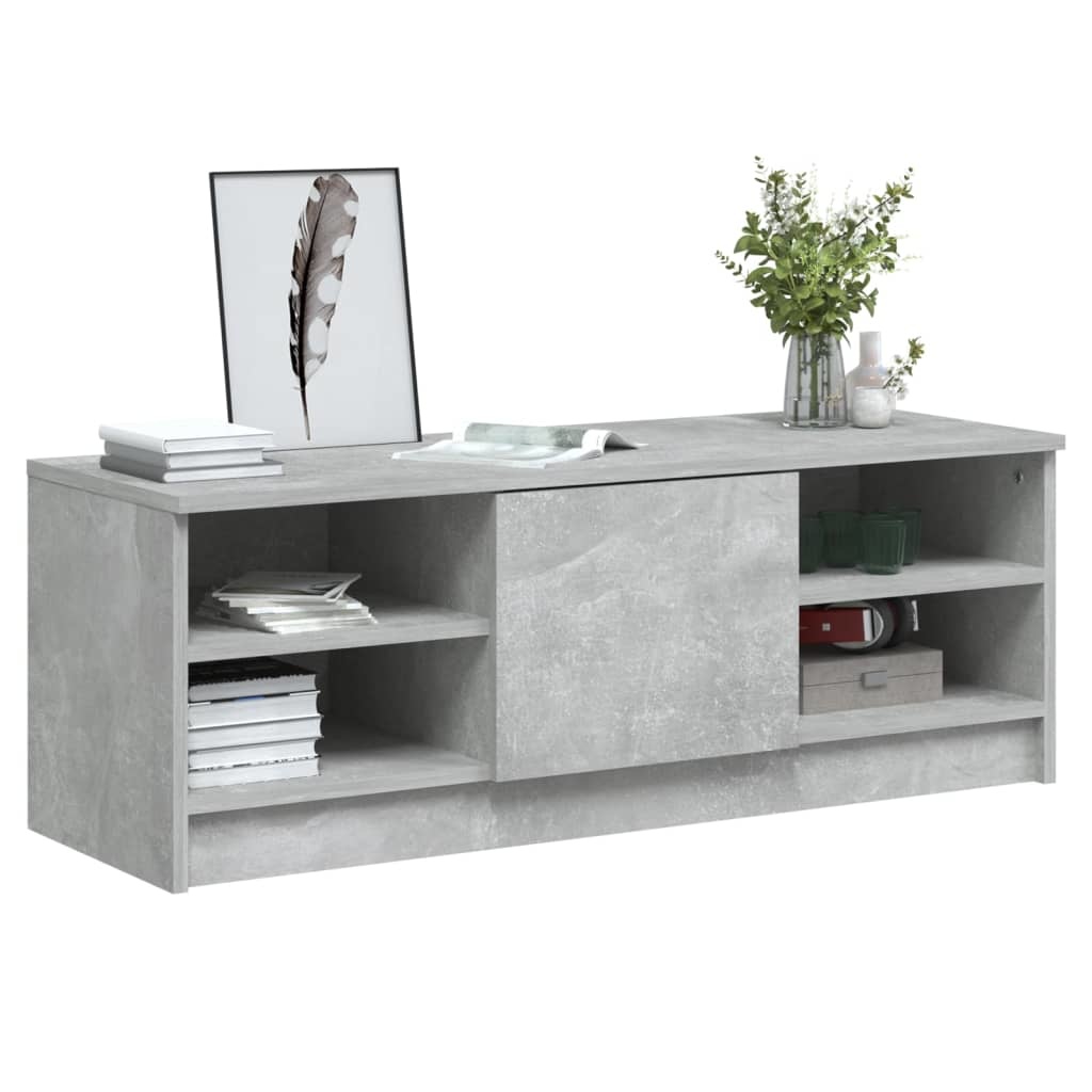 Tv-meubel 102x35,5x36,5 cm bewerkt hout betongrijs