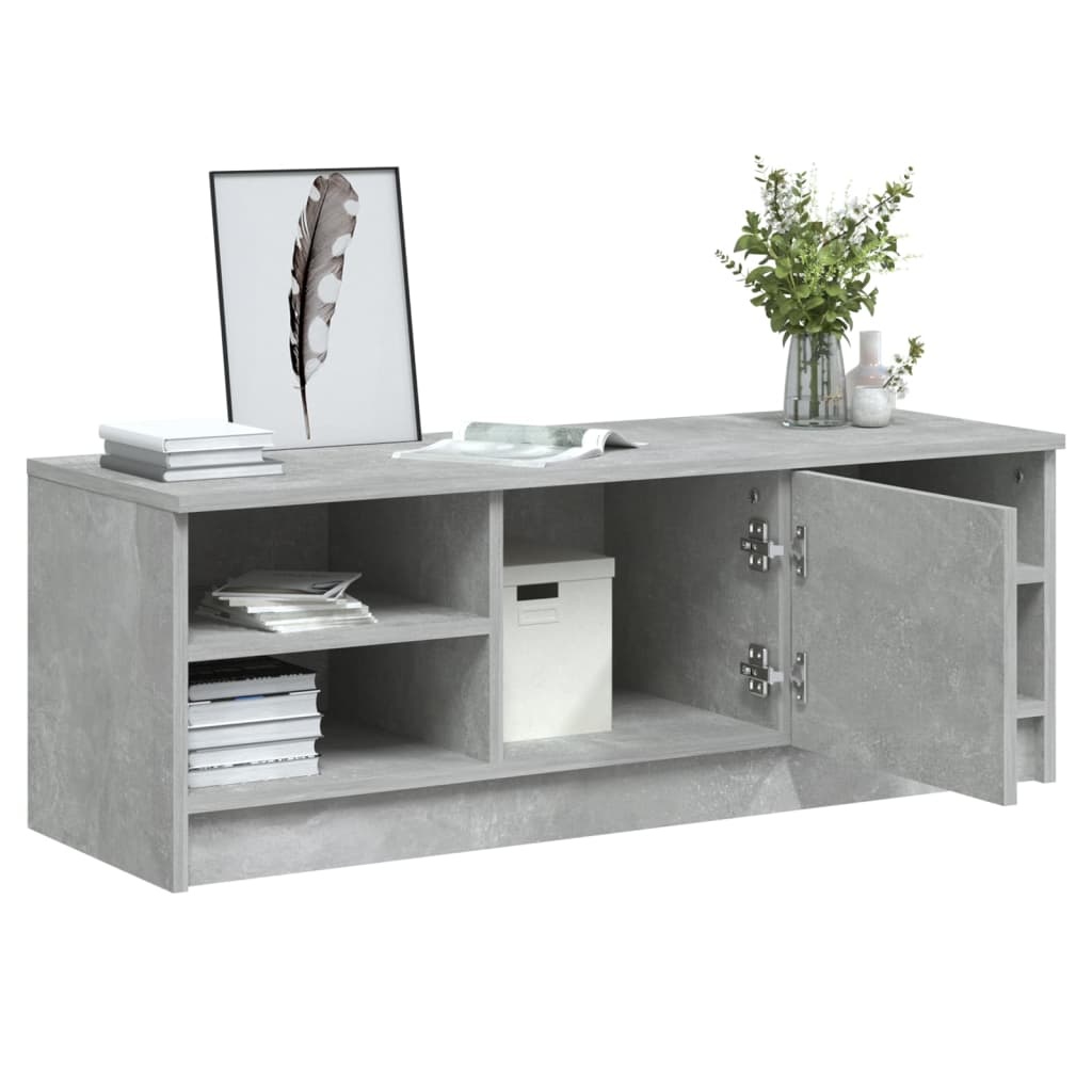 Tv-meubel 102x35,5x36,5 cm bewerkt hout betongrijs
