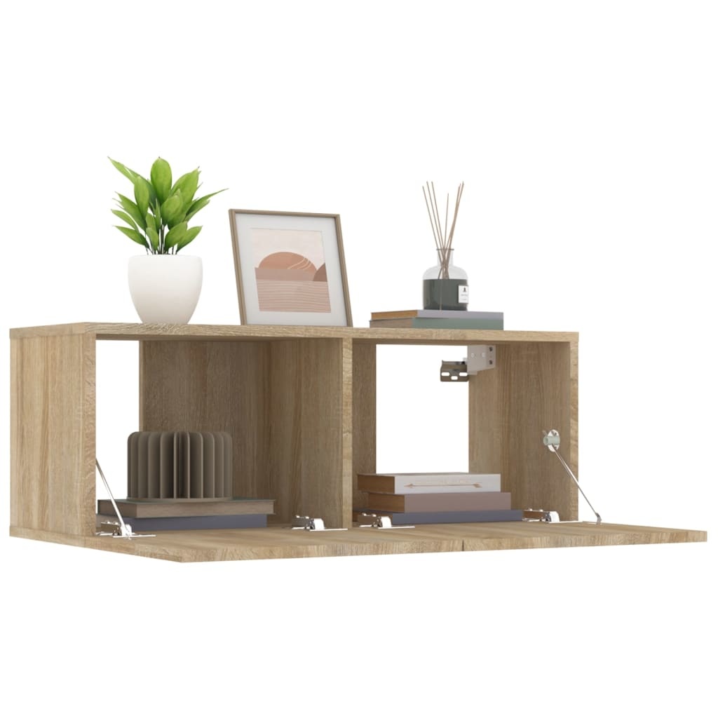Tv-meubelen 2 st 80x30x30 cm bewerkt hout sonoma eikenkleurig