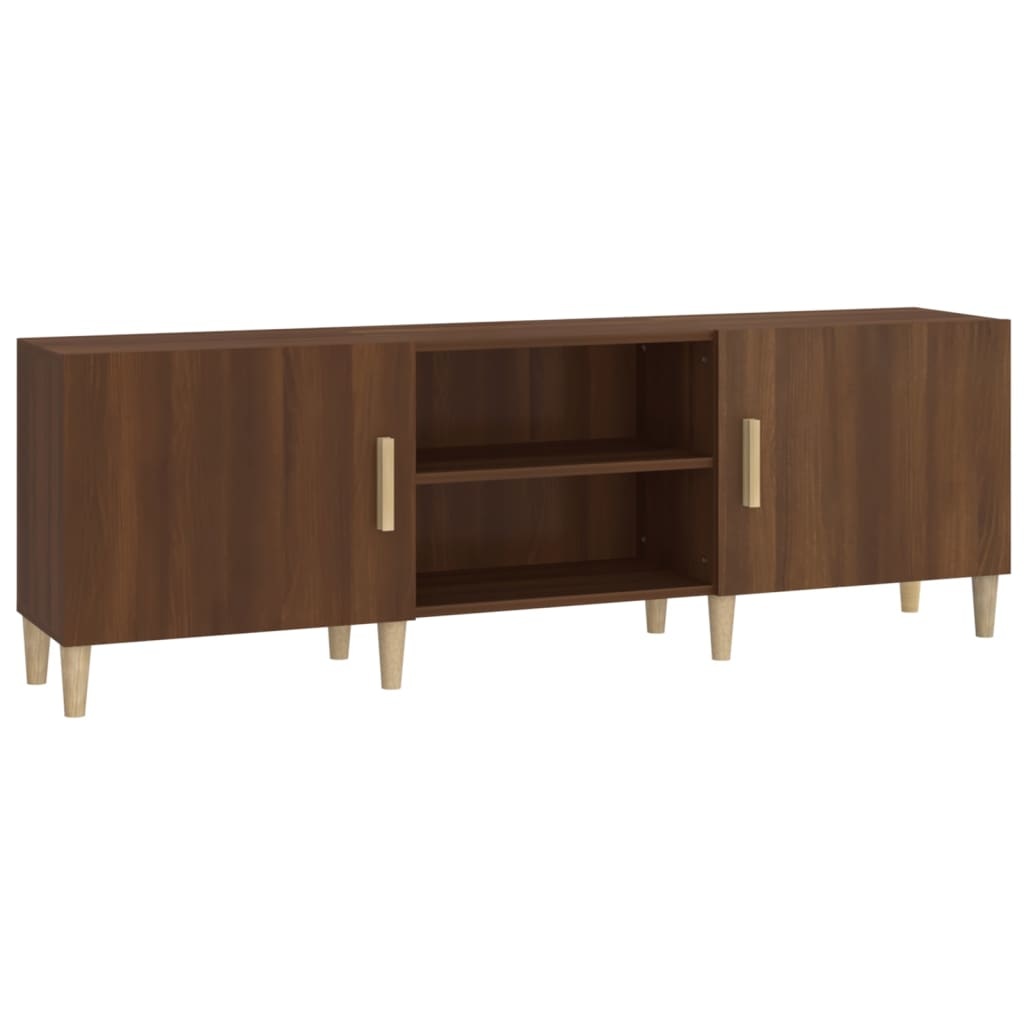 Tv-meubel 150x30x50 cm bewerkt hout bruineikenkleurig