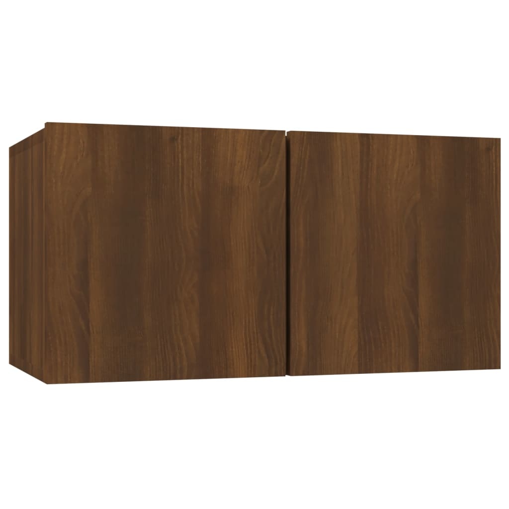 Tv-hangmeubelen 2 st 60x30x30 cm bewerkt hout bruineikenkleurig