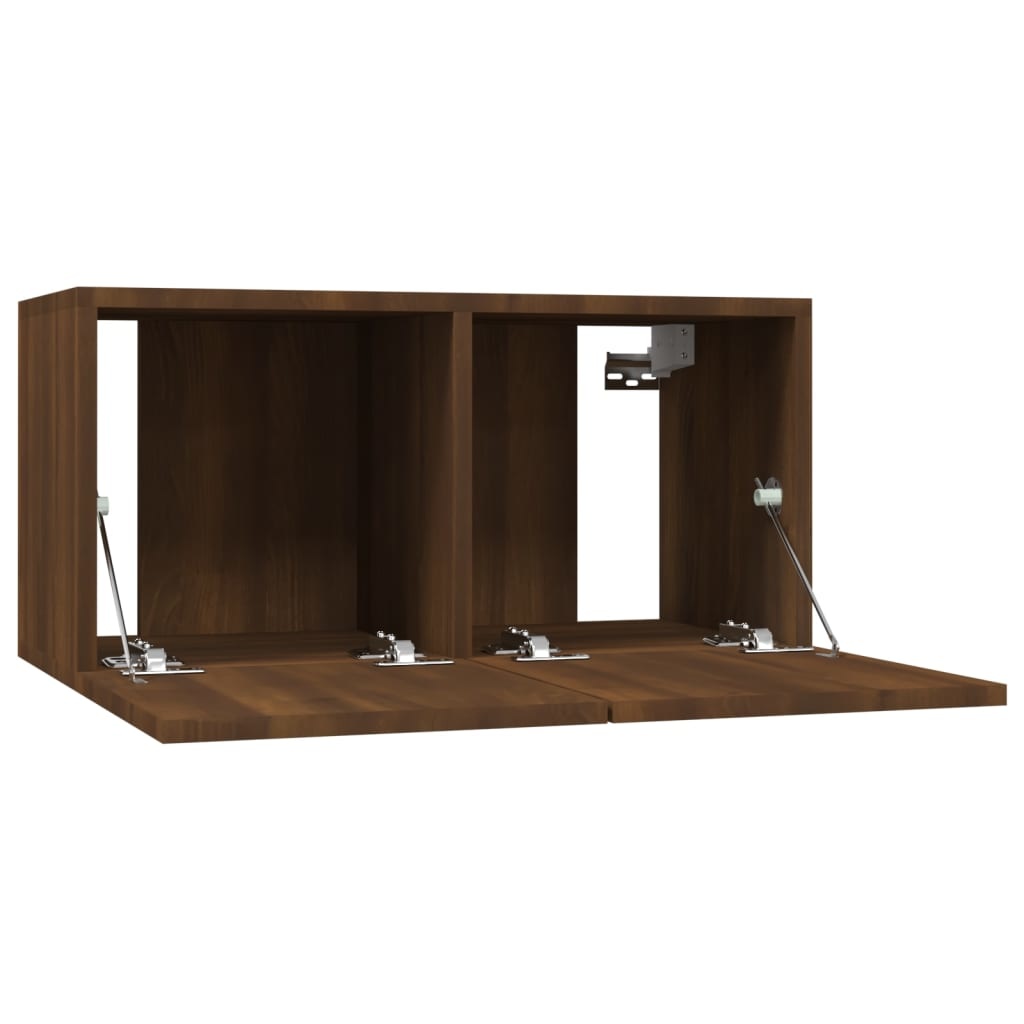 Tv-hangmeubel 60x30x30 cm bewerkt hout bruineikenkleurig