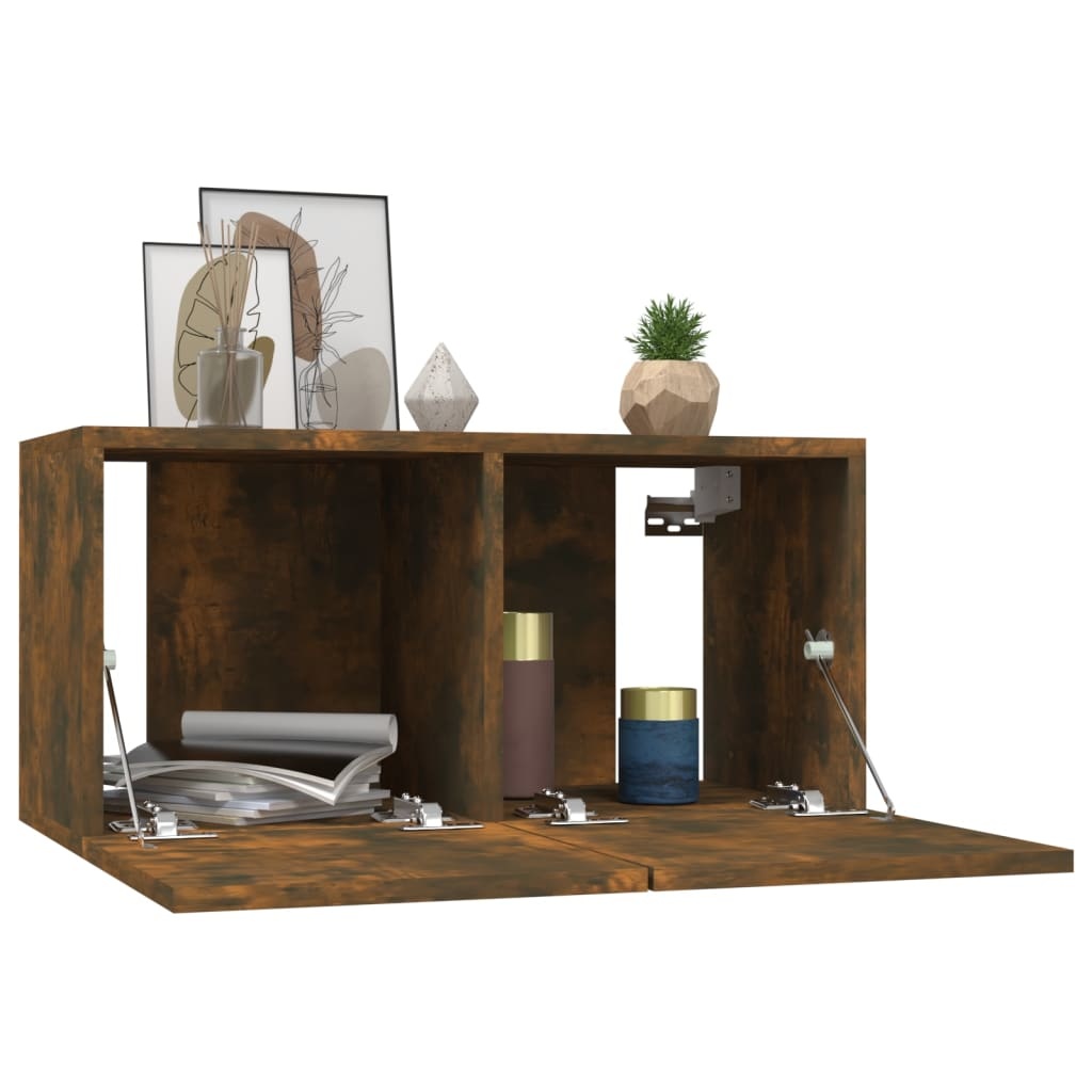 Tv-hangmeubelen 3 st 60x30x30 cm gerookt eikenkleurig