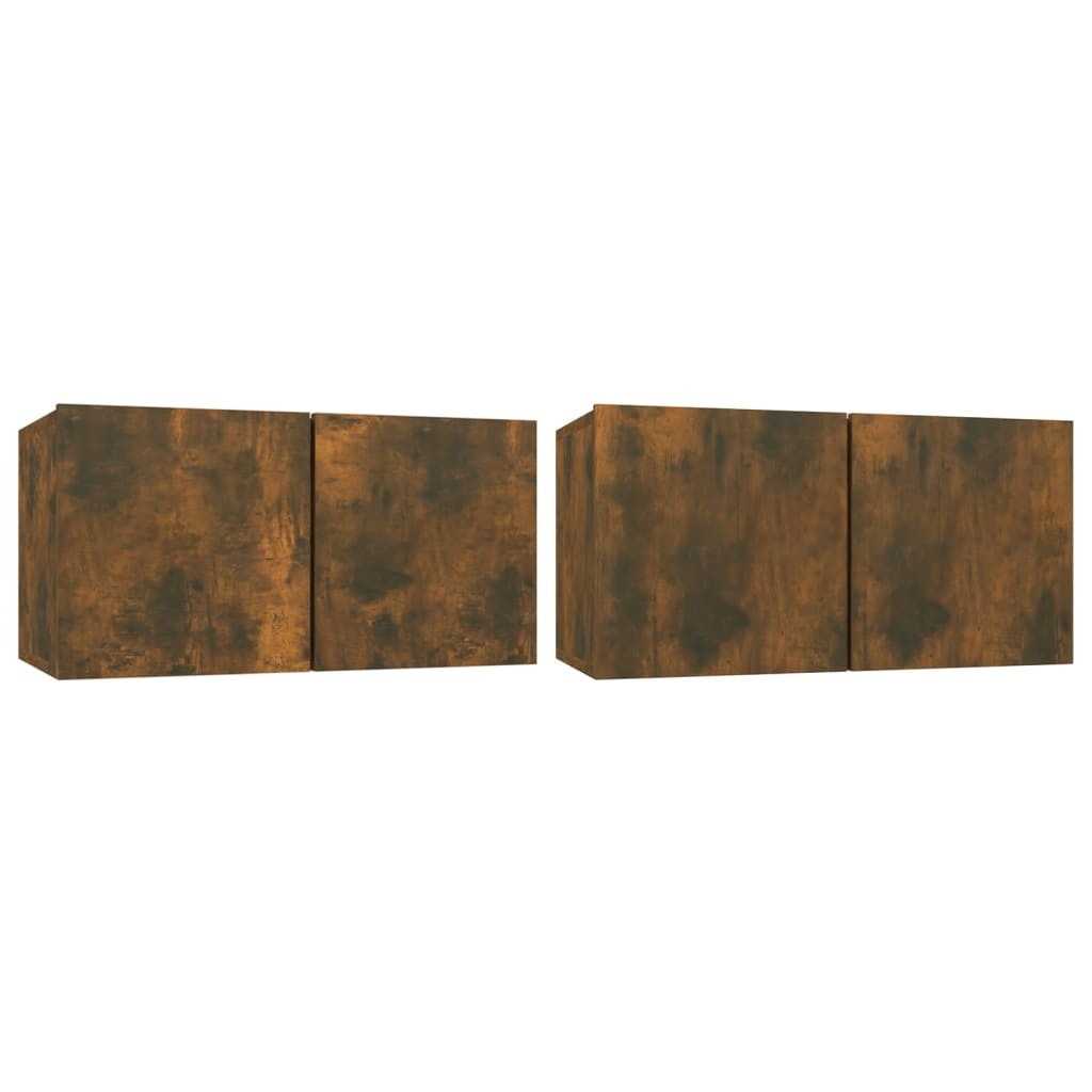 Tv-hangmeubelen 2 st 60x30x30 cm gerookt eikenkleurig