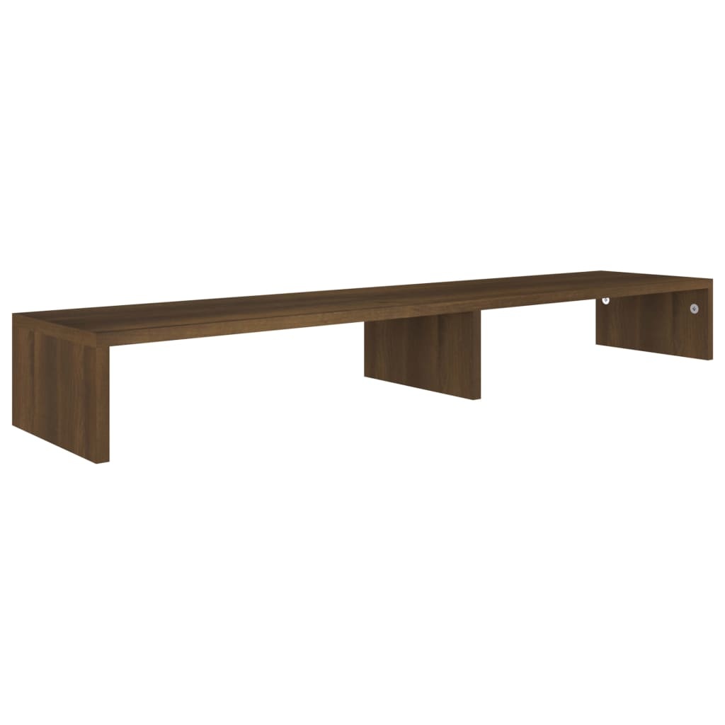 Monitorstandaard 110x23,5x12 cm bewerkt hout bruineikenkleurig