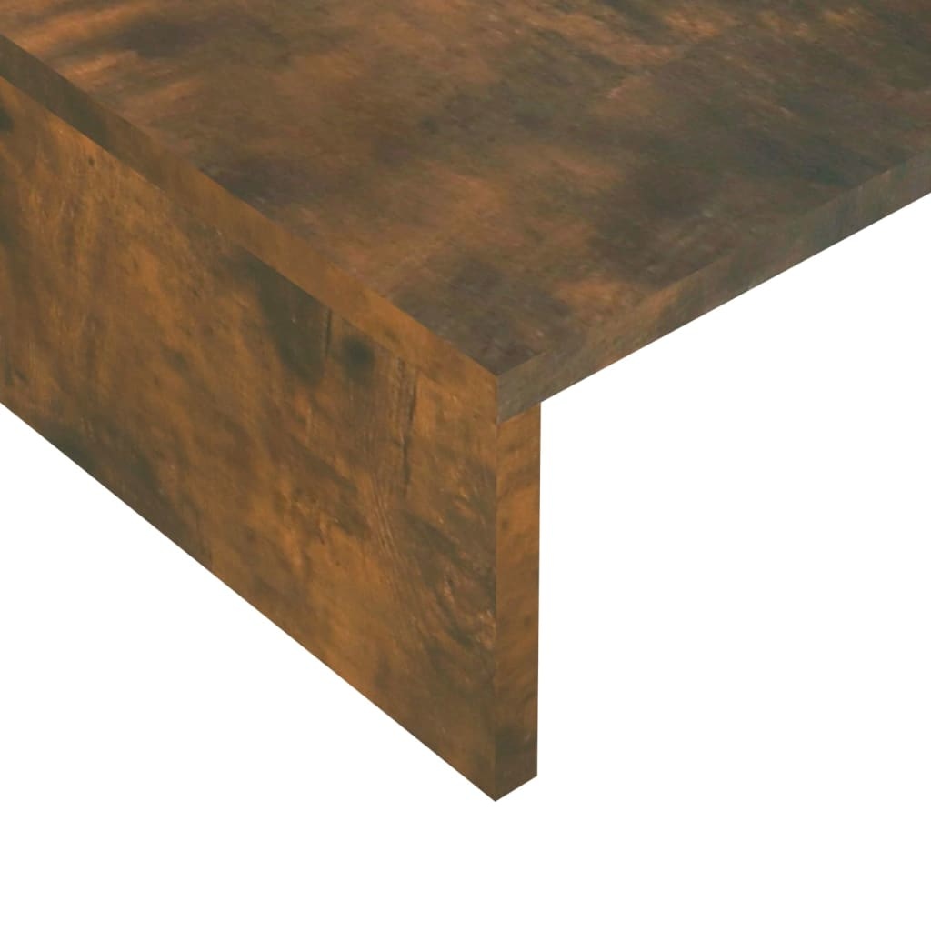 Monitorstandaard 110x23,5x12 cm bewerkt hout gerookt eikenkleur