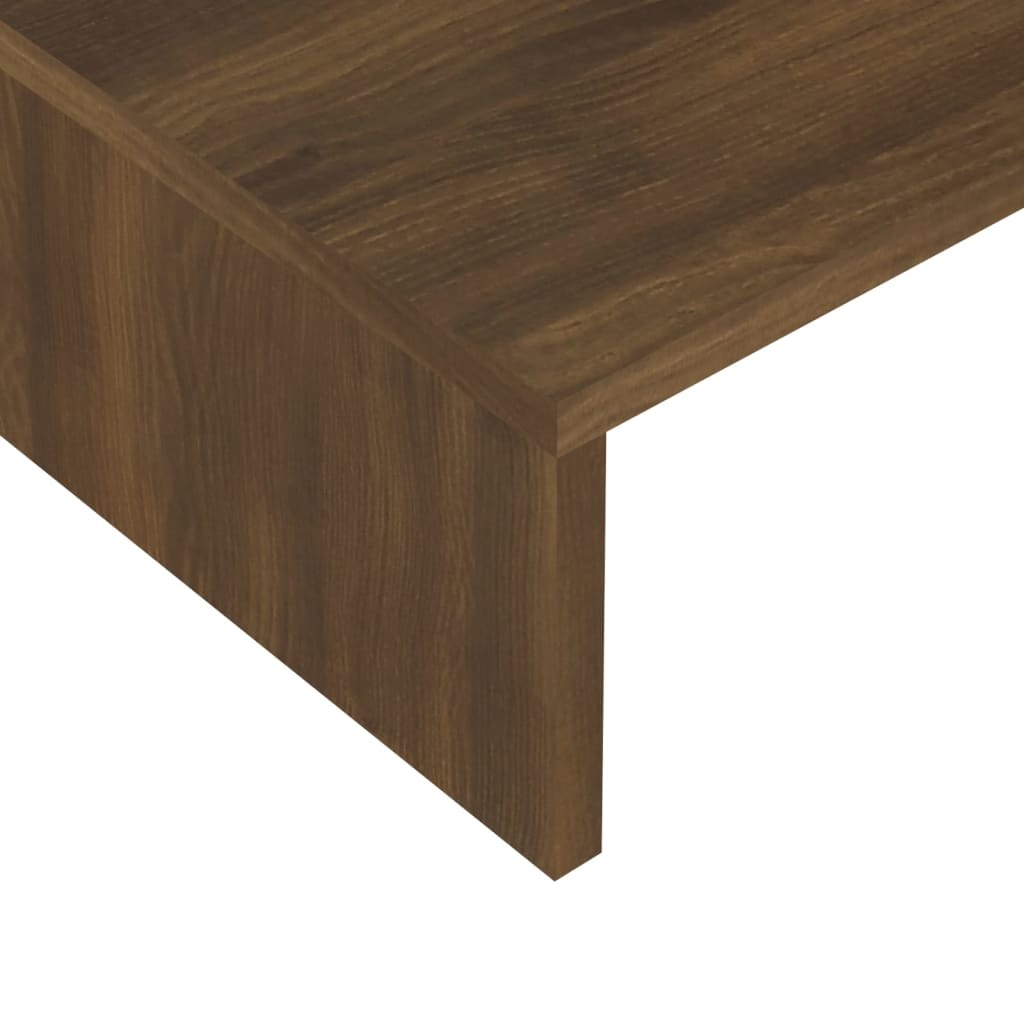 Monitorstandaard 60x23,5x12 cm bewerkt hout bruineikenkleurig