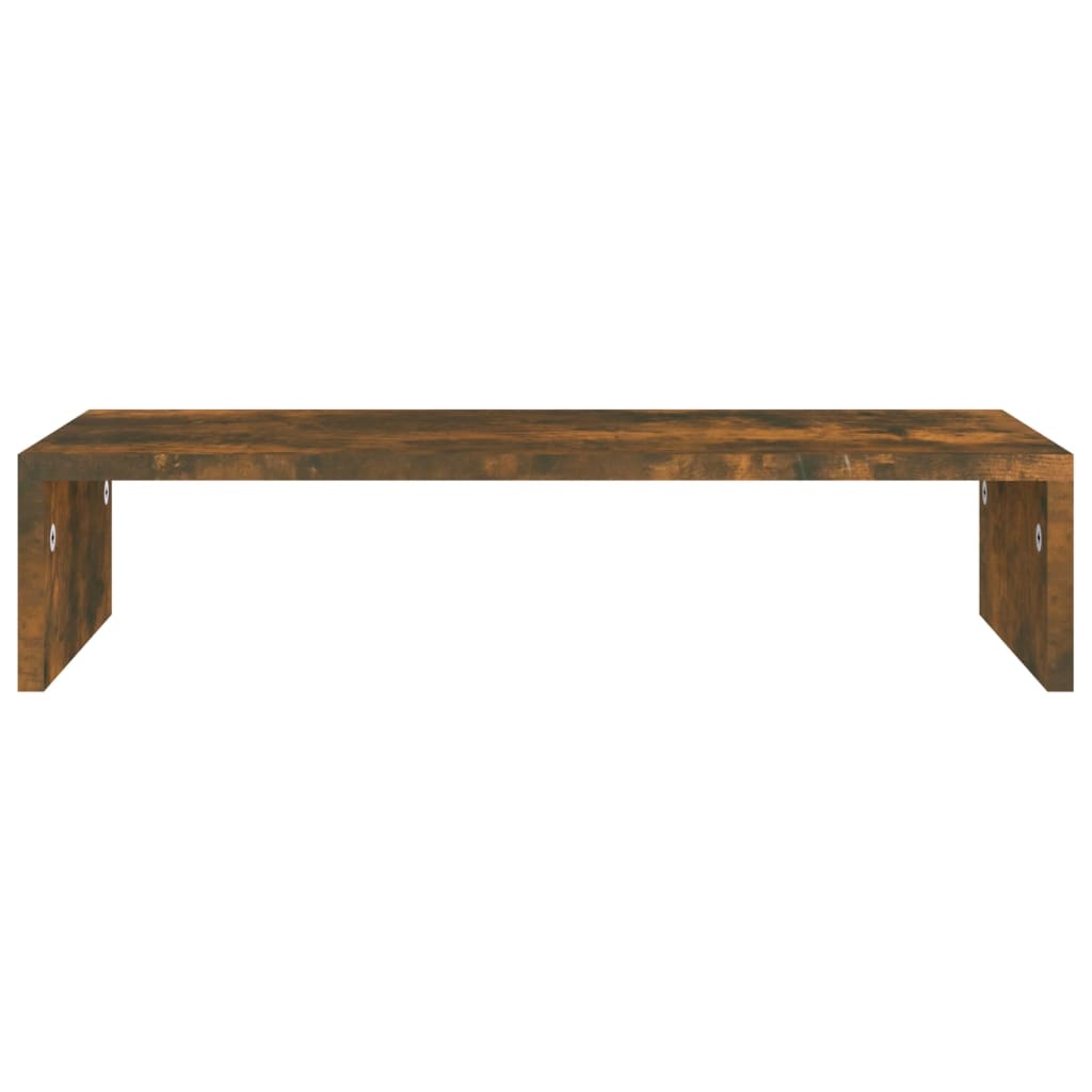 Monitorstandaard 60x23,5x12 cm bewerkt hout gerookt eikenkleur