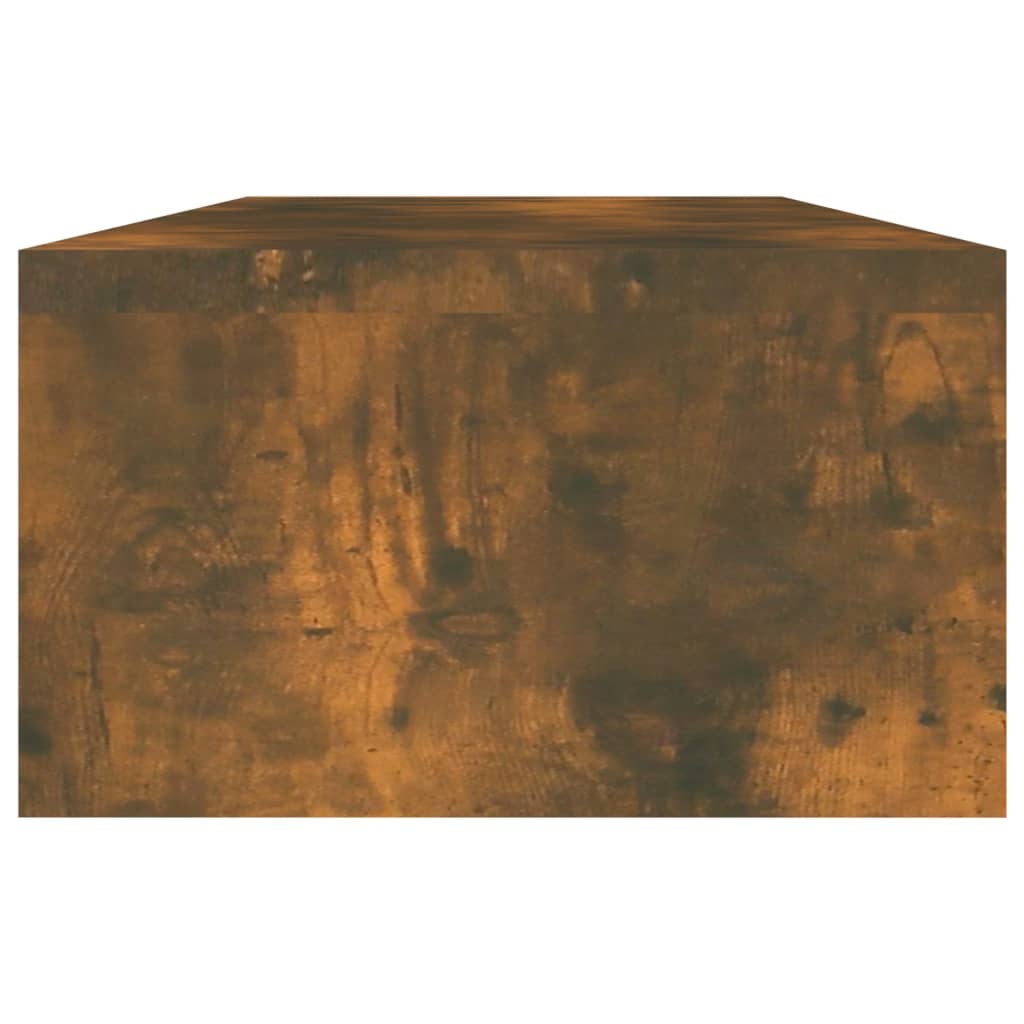 Monitorstandaard 60x23,5x12 cm bewerkt hout gerookt eikenkleur