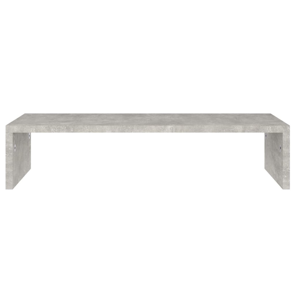 Monitorstandaard 60x23,5x12 cm bewerkt hout betongrijs