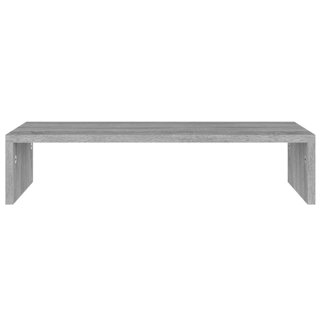 Monitorstandaard 60x23,5x12 cm bewerkt hout grijs sonoma eiken