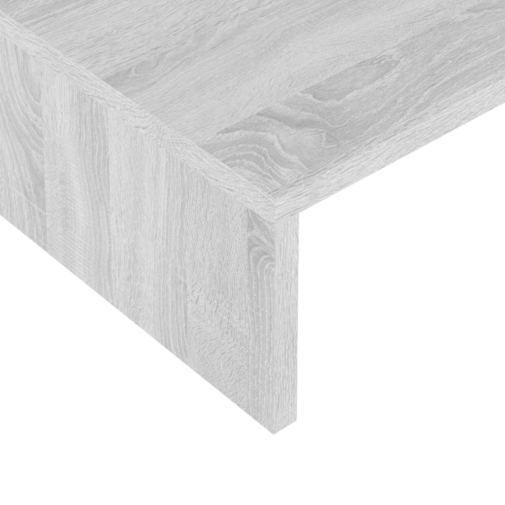 Monitorstandaard 60x23,5x12 cm bewerkt hout grijs sonoma eiken