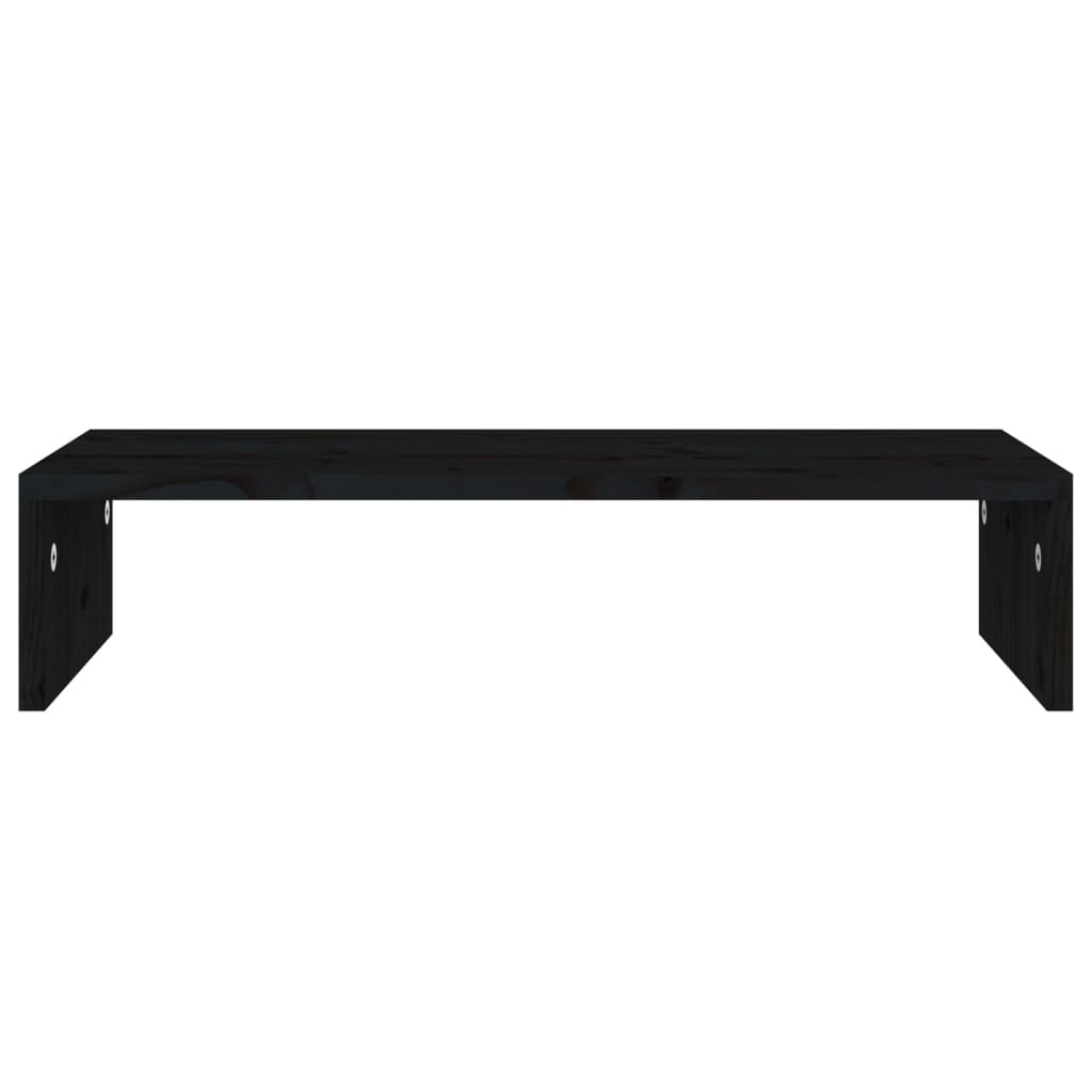 Monitorstandaard 60x23,5x12 cm bewerkt hout zwart