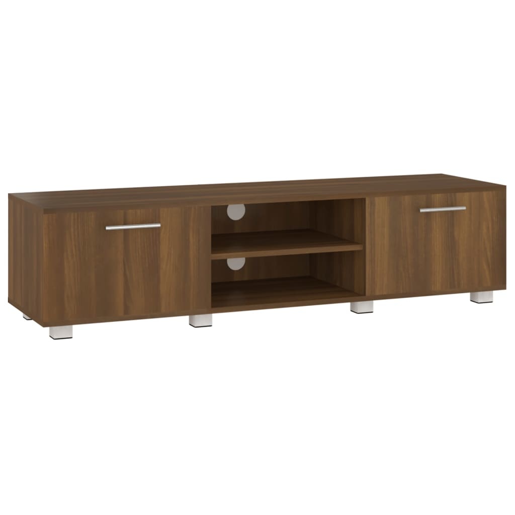 Tv-meubel 140x40x35 cm bewerkt hout bruineikenkleurig