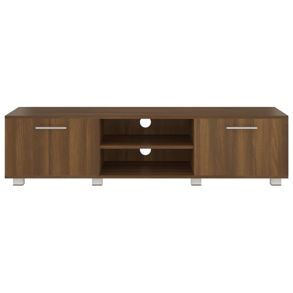 Tv-meubel 140x40x35 cm bewerkt hout bruineikenkleurig