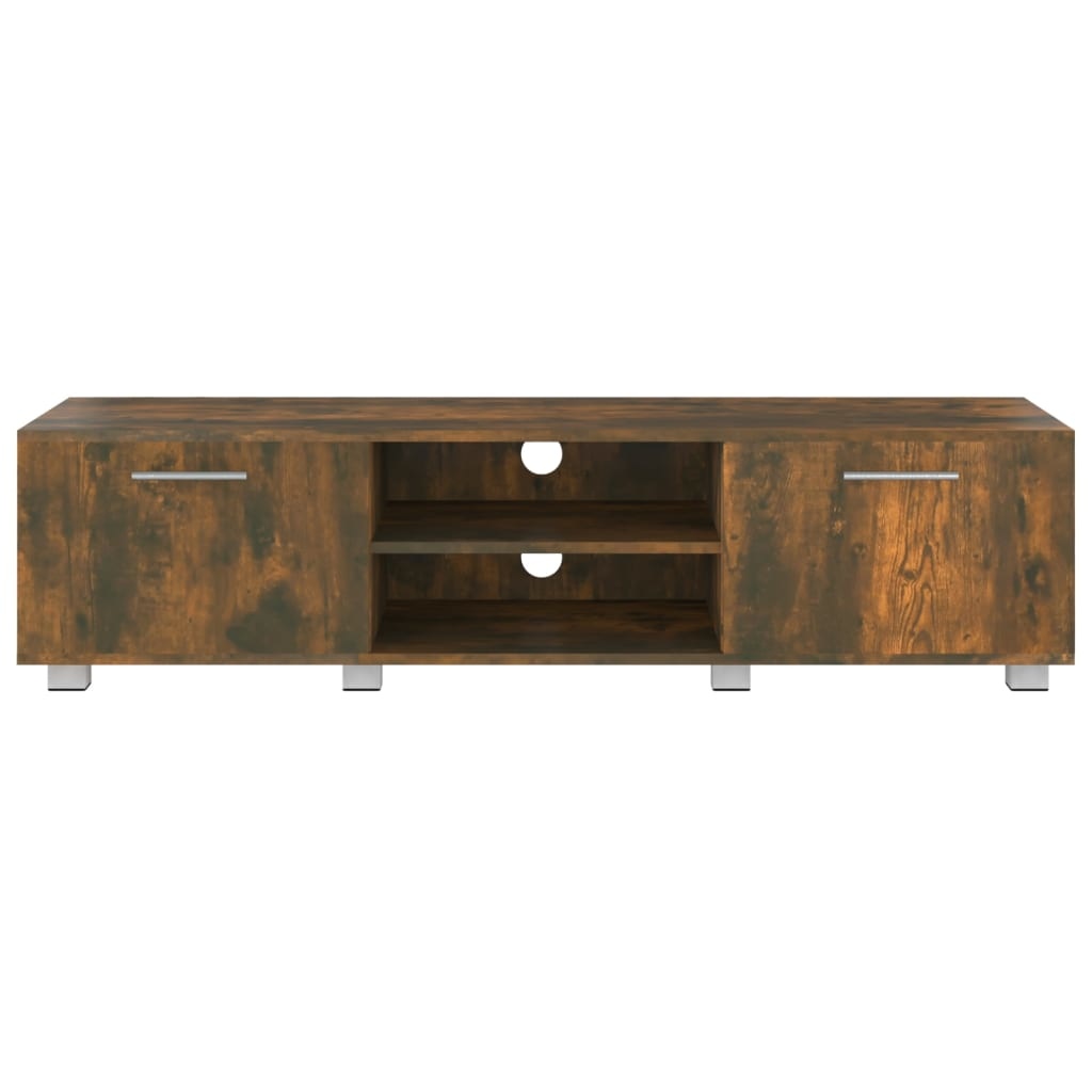 Tv-meubel 140x40x35 cm bewerkt hout gerookt eikenkleurig