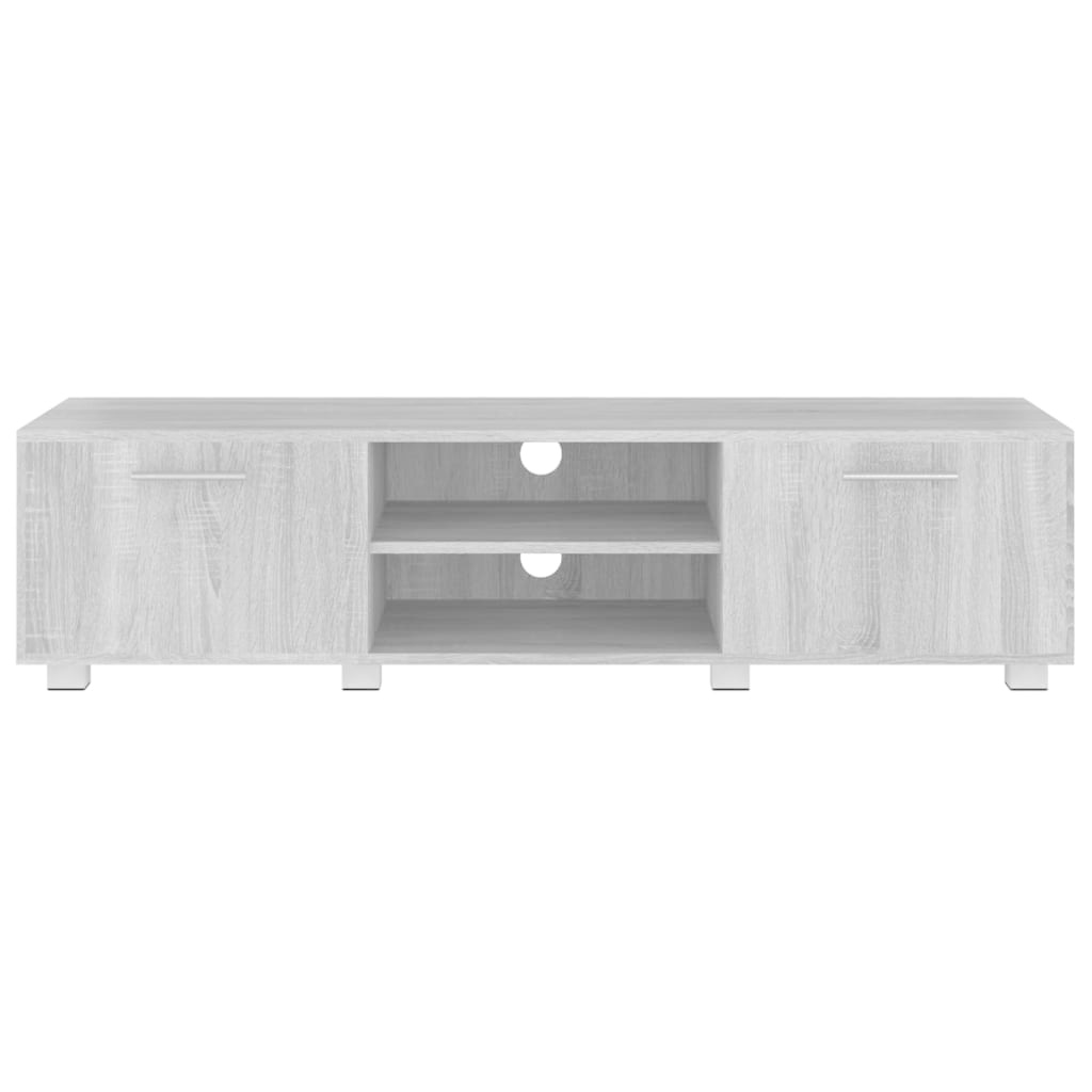 Tv-meubel 140x40x35 cm bewerkt hout grijs sonoma eikenkleurig
