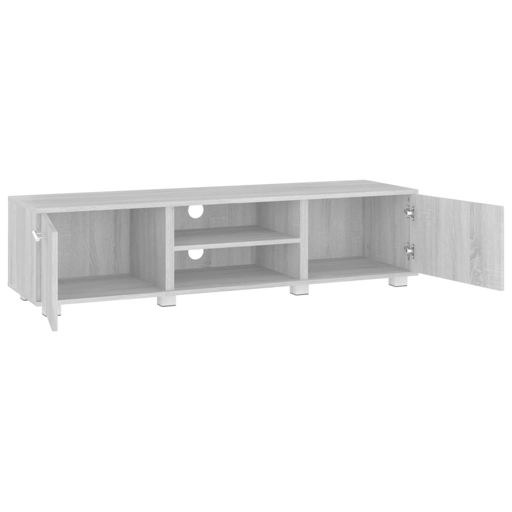 Tv-meubel 140x40x35 cm bewerkt hout grijs sonoma eikenkleurig