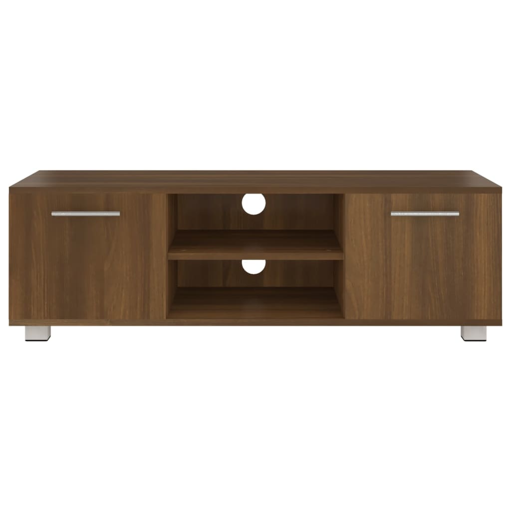 Tv-meubel 110x40x35 cm bewerkt hout bruineikenkleurig