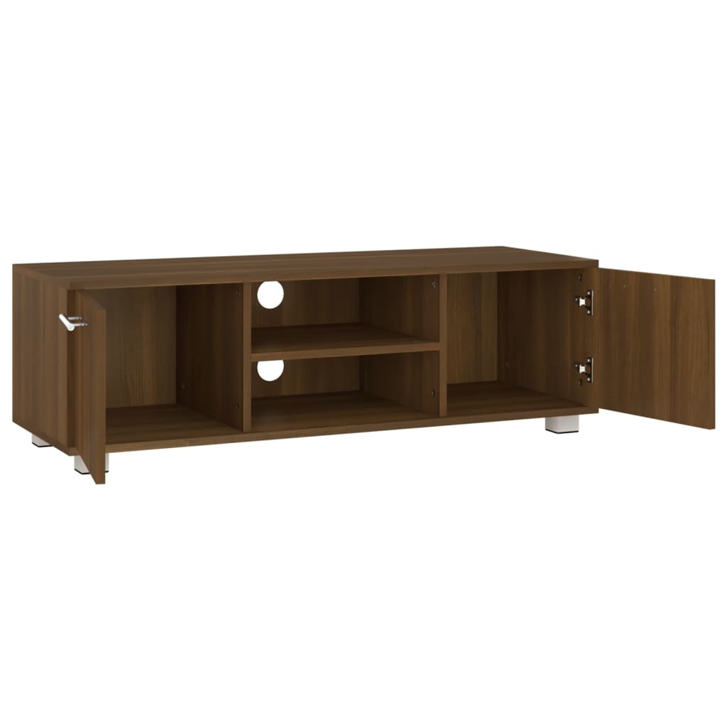 Tv-meubel 110x40x35 cm bewerkt hout bruineikenkleurig