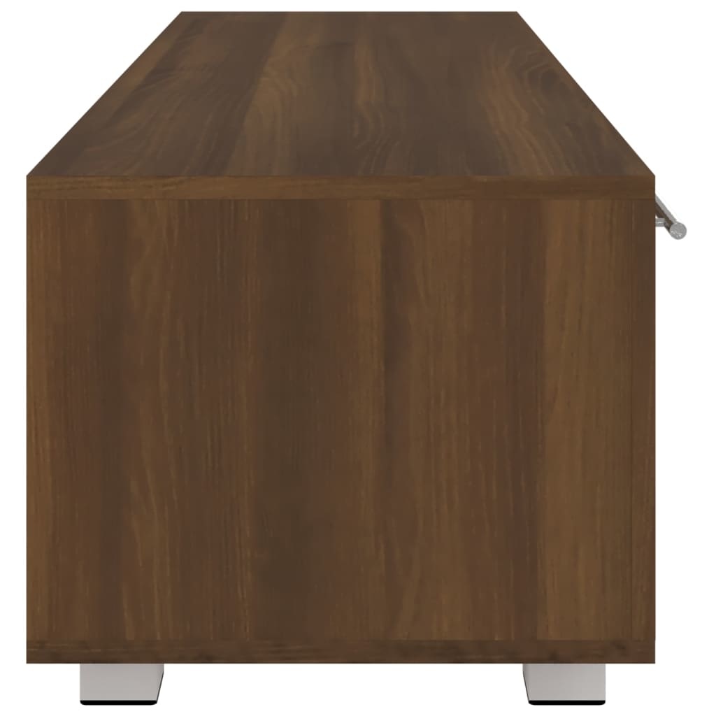 Tv-meubel 110x40x35 cm bewerkt hout bruineikenkleurig