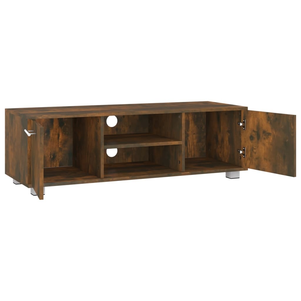 Tv-meubel 110x40x35 cm bewerkt hout gerookt eikenkleurig