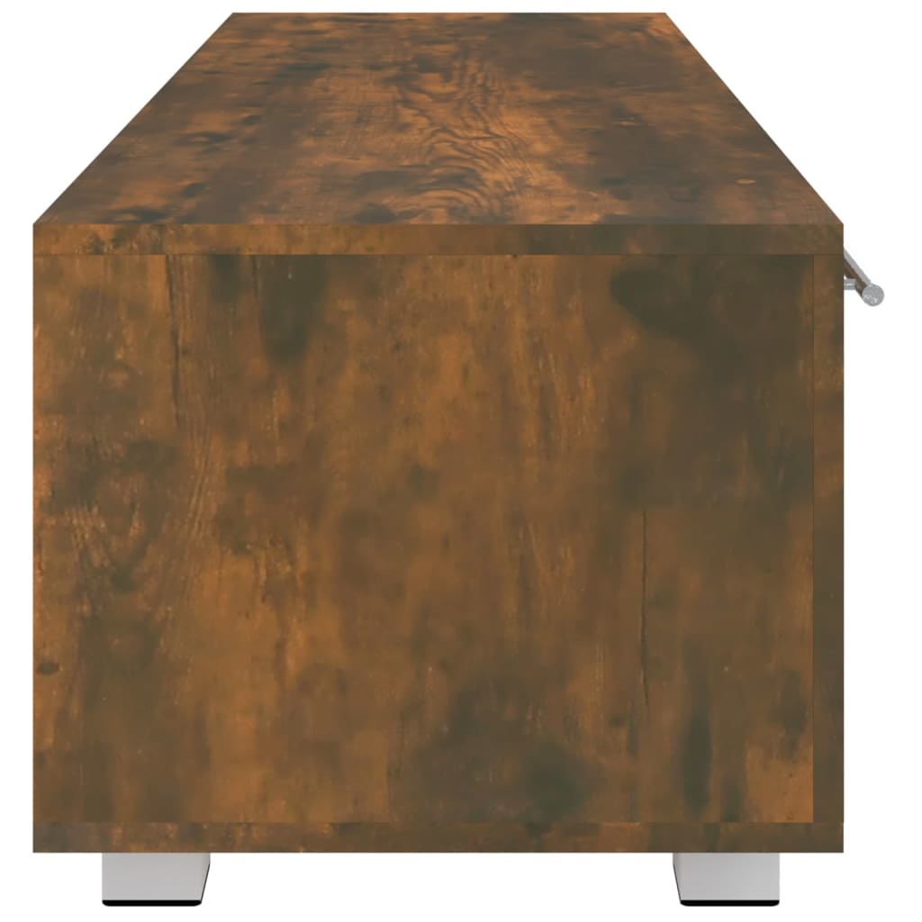 Tv-meubel 110x40x35 cm bewerkt hout gerookt eikenkleurig