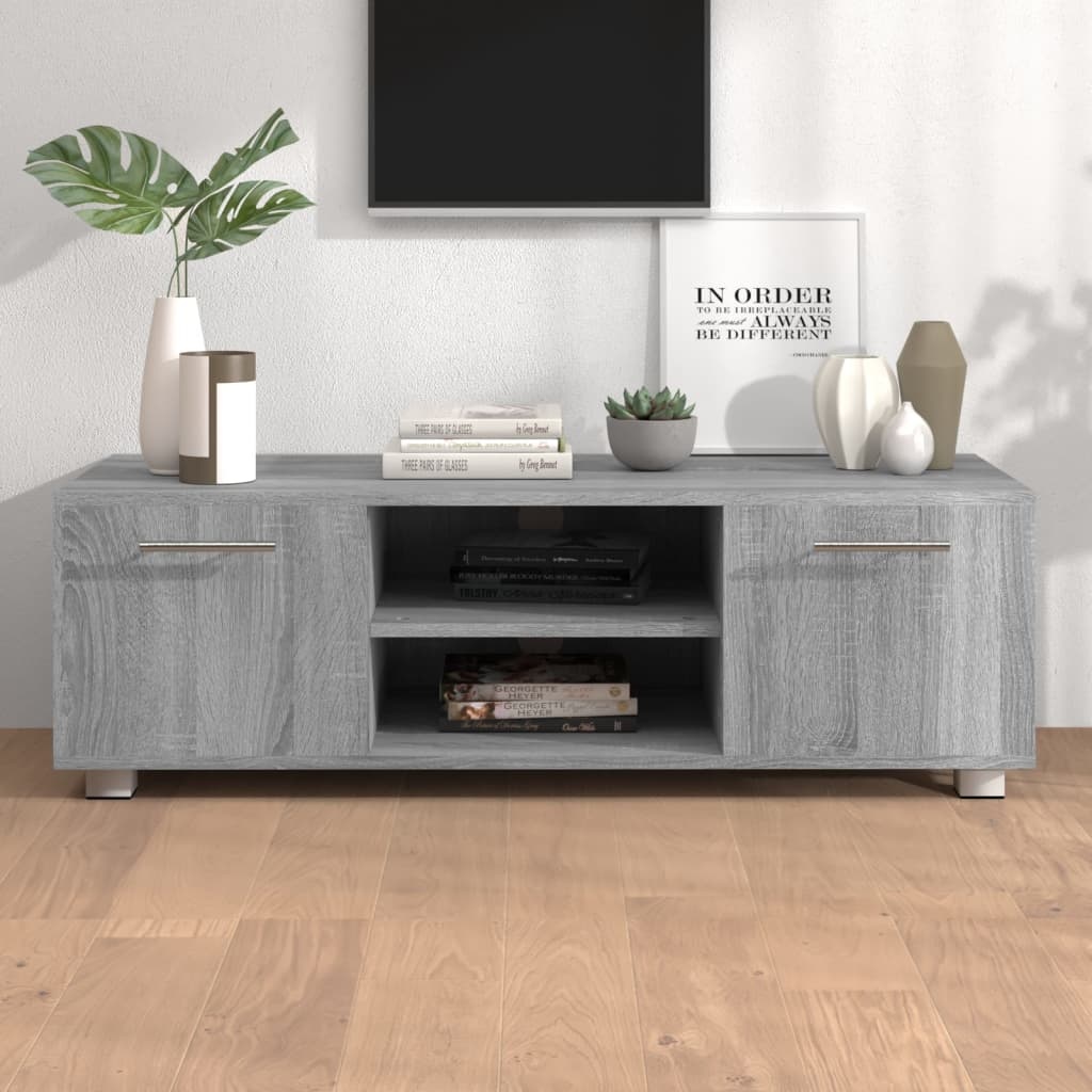 Tv-meubel 110x40x35 cm bewerkt hout grijs sonoma eikenkleurig