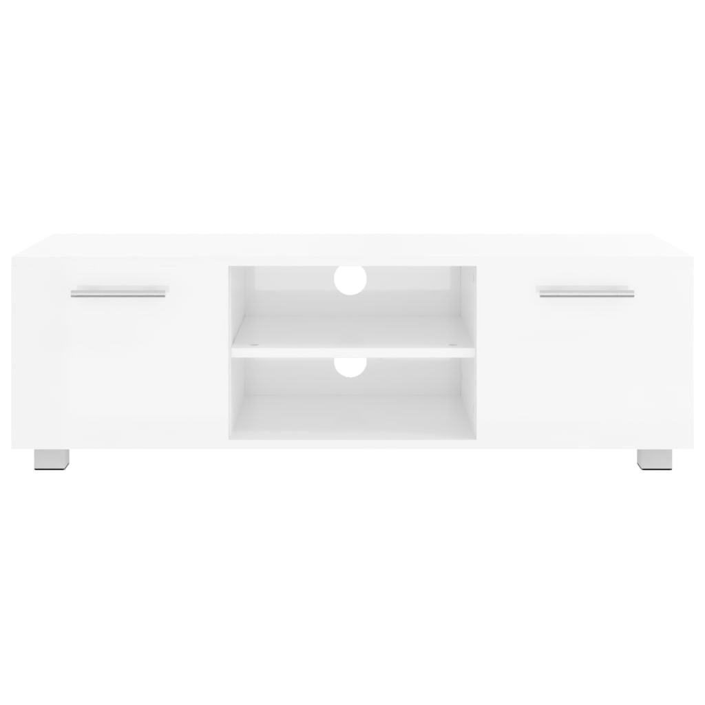 Tv-meubel 110x40x35 cm bewerkt hout hoogglans wit