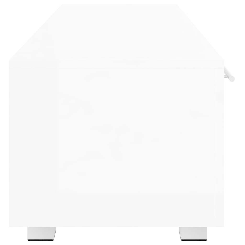 Tv-meubel 110x40x35 cm bewerkt hout hoogglans wit
