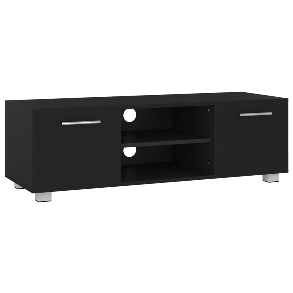 Tv-meubel 110x40x35 cm bewerkt hout zwart