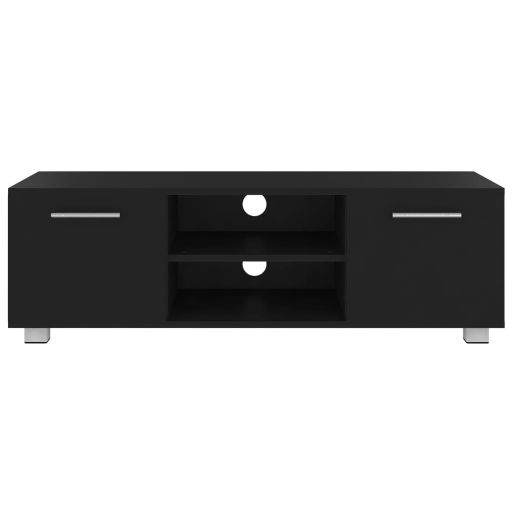 Tv-meubel 110x40x35 cm bewerkt hout zwart