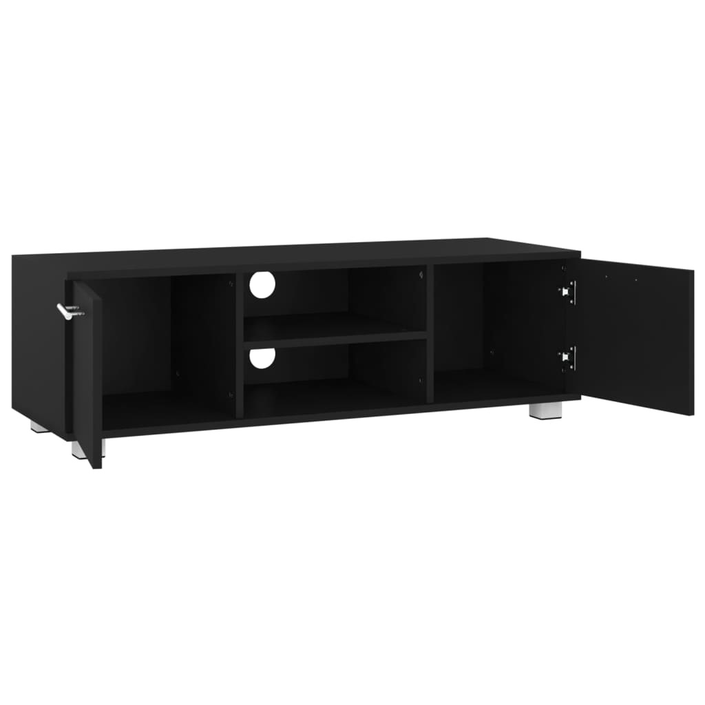 Tv-meubel 110x40x35 cm bewerkt hout zwart