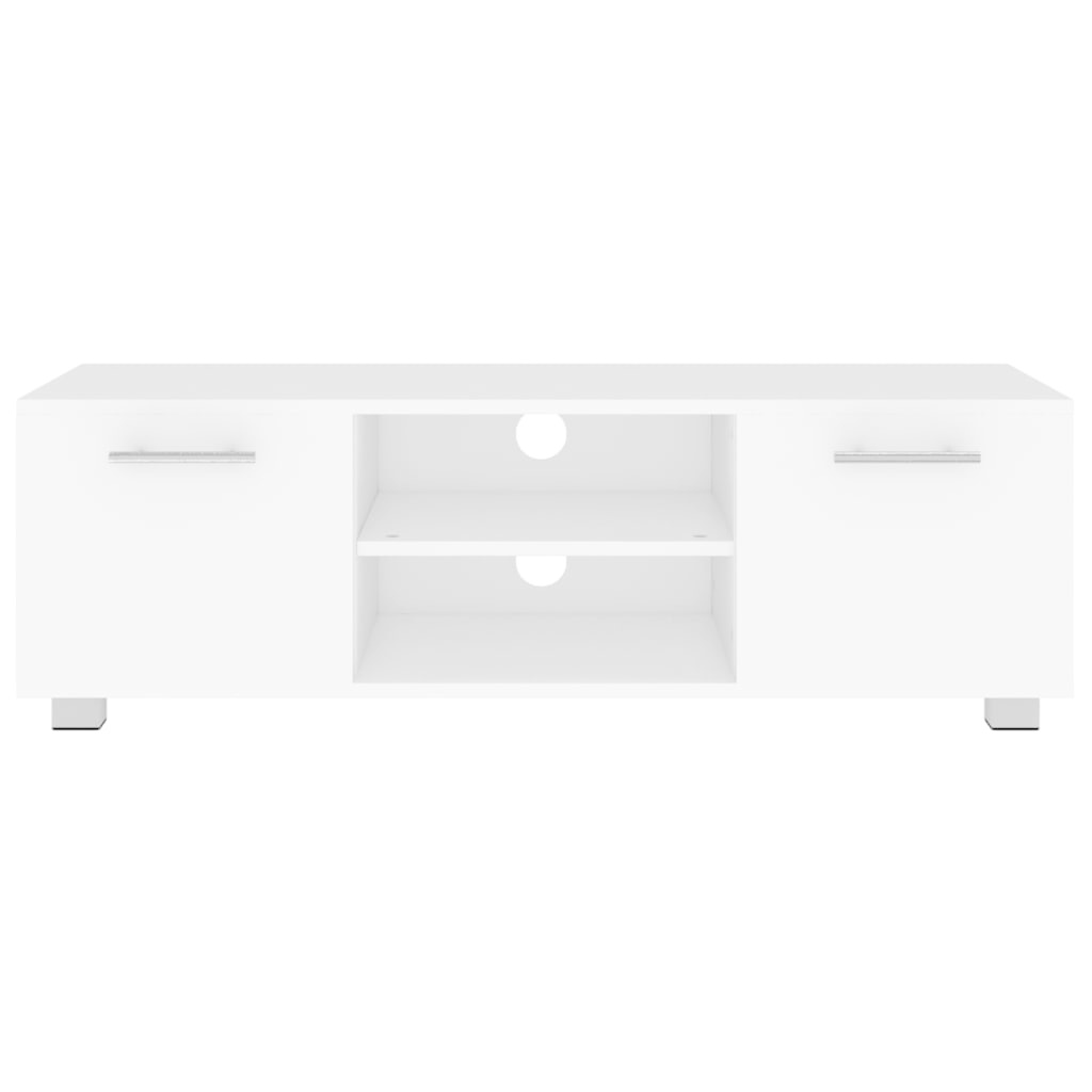 Tv-meubel 110x40x35 cm bewerkt hout wit