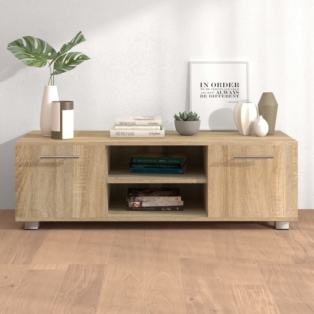 Tv-meubel 110x40x35 cm bewerkt hout sonoma eikenkleurig