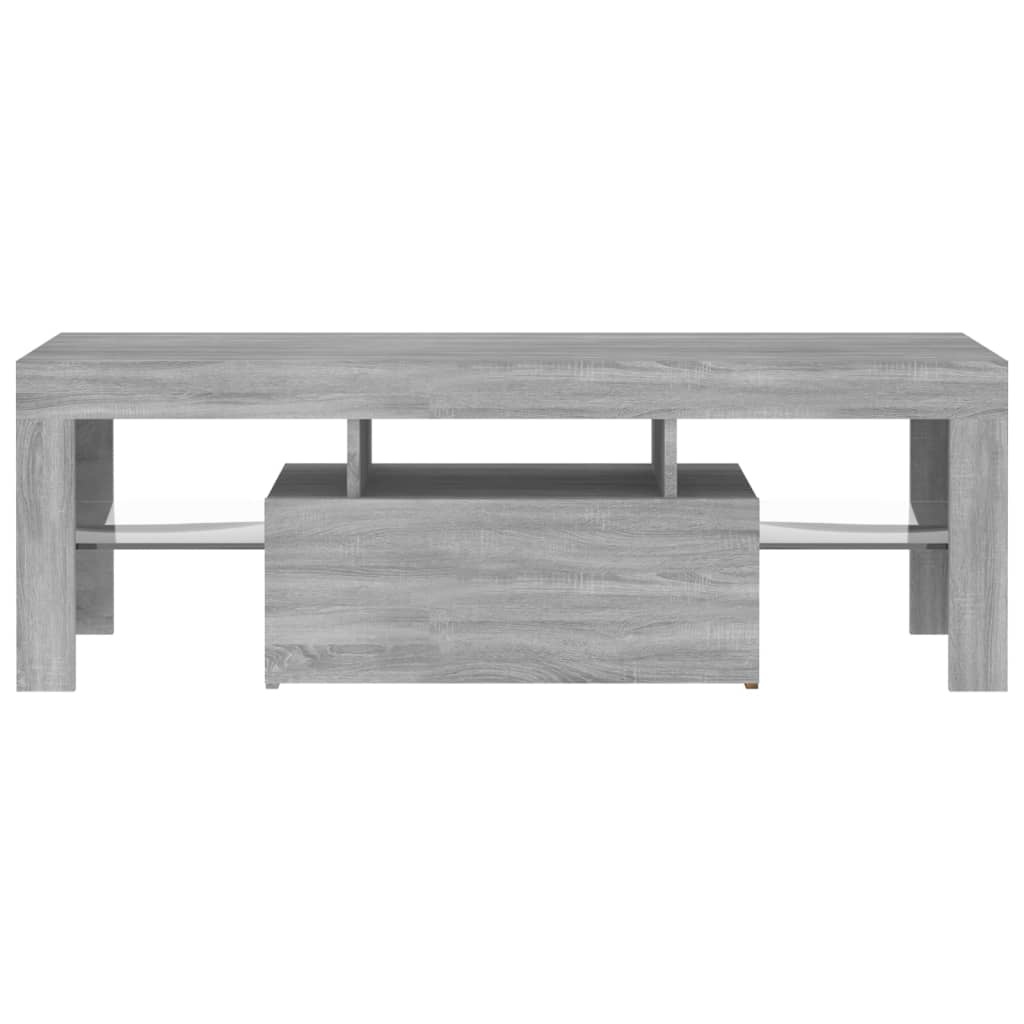 Tv-meubel met LED-verlichting 120x35x40 cm grijs sonoma eiken