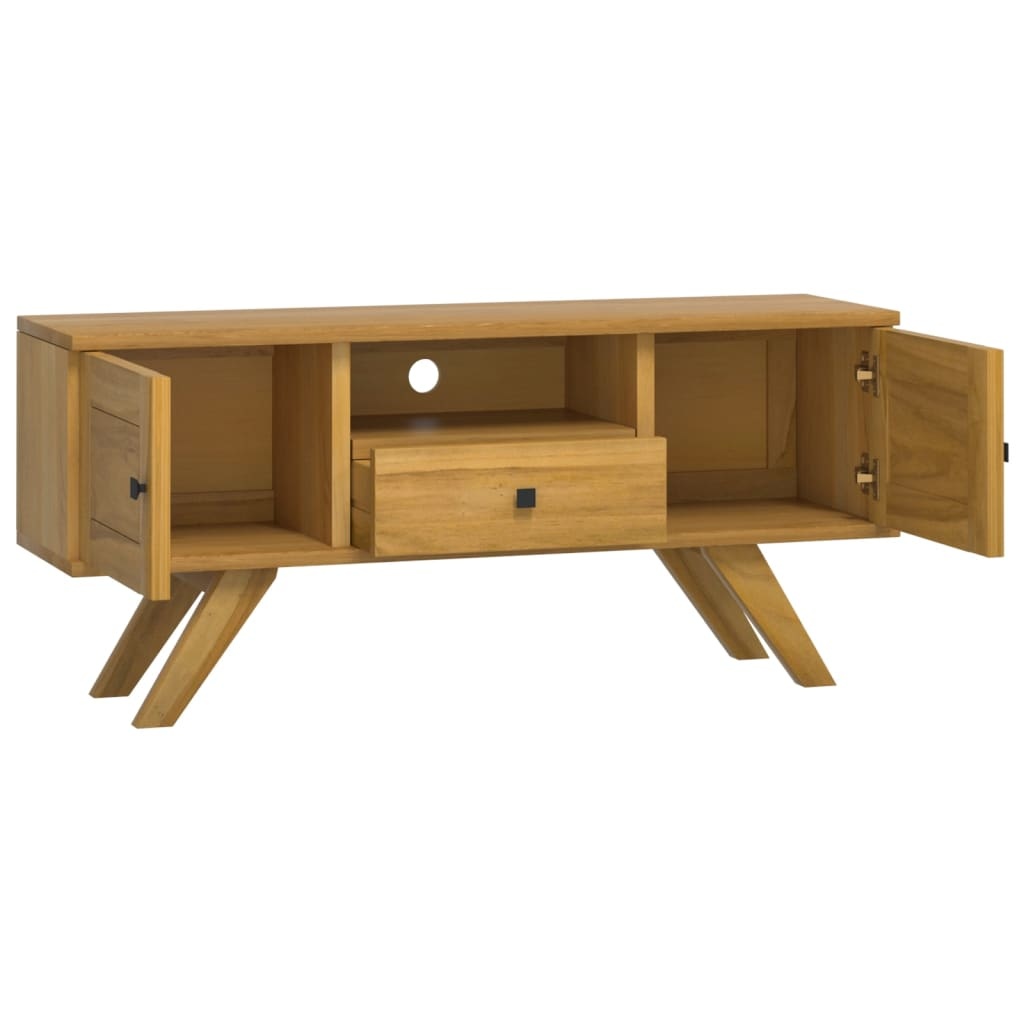 Tv-meubel 110x30x50 cm massief teakhout