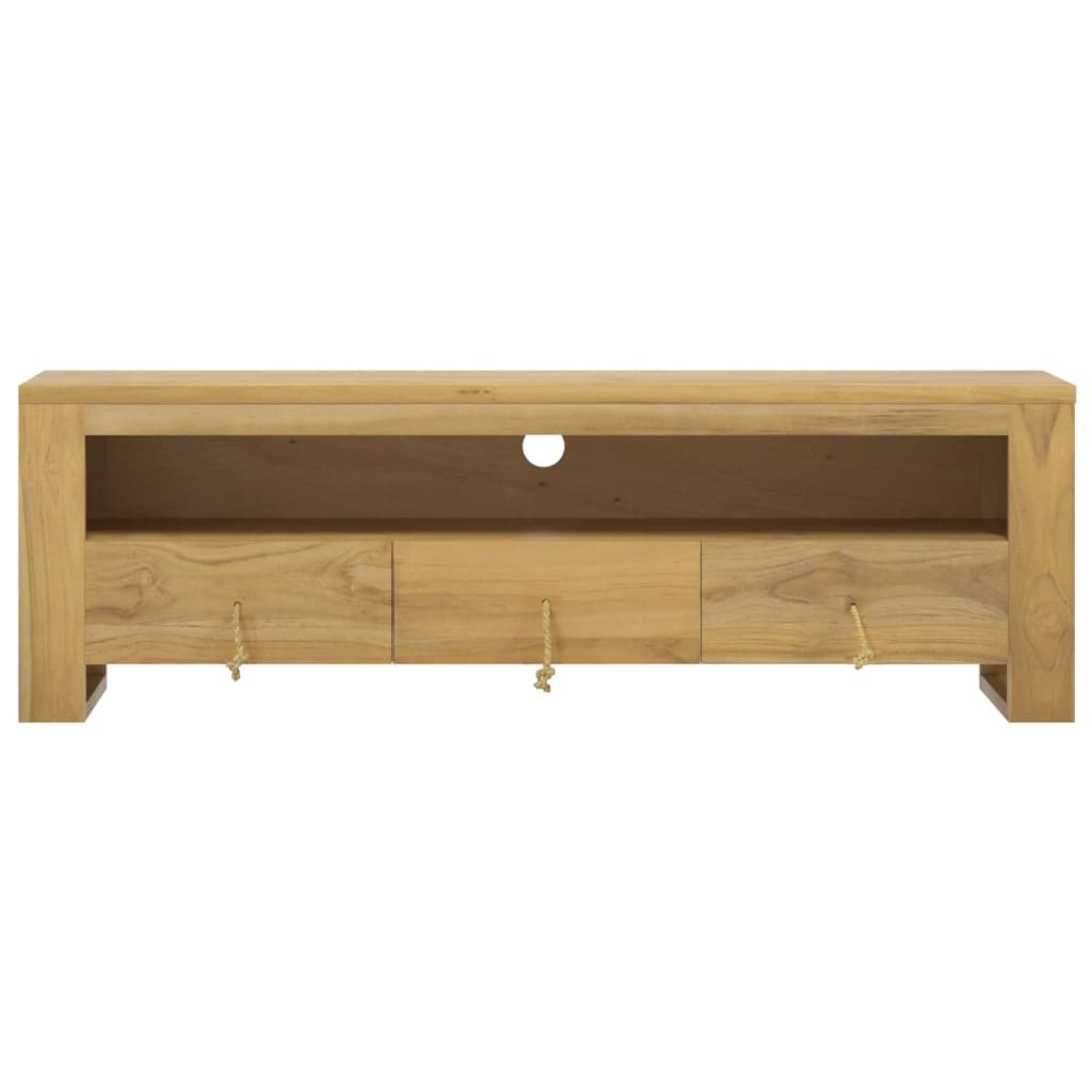 Tv-meubel 110x30x35 cm massief teakhout