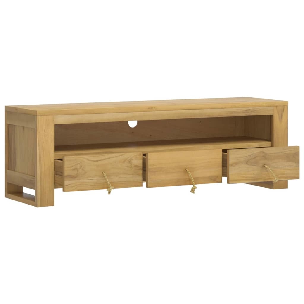 Tv-meubel 110x30x35 cm massief teakhout