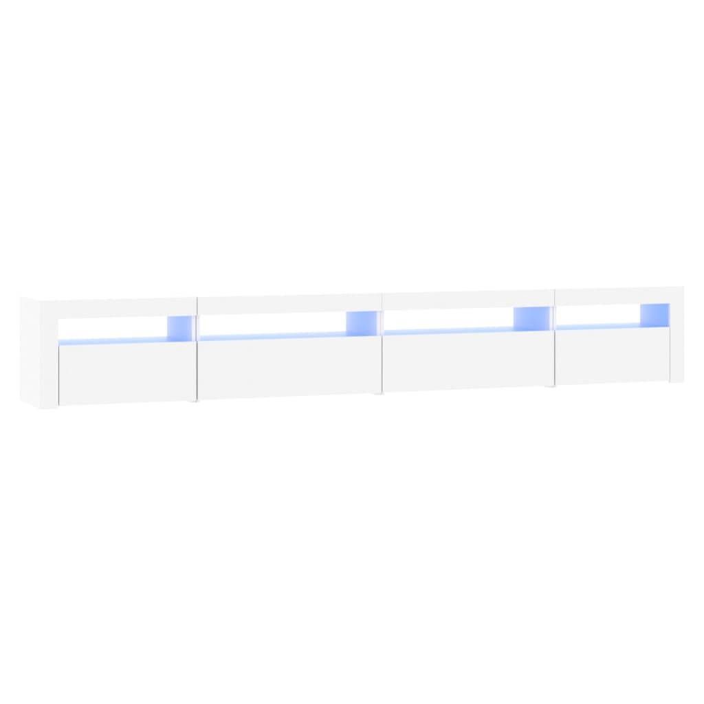 Tv-meubel met LED-verlichting 270x35x40 cm wit