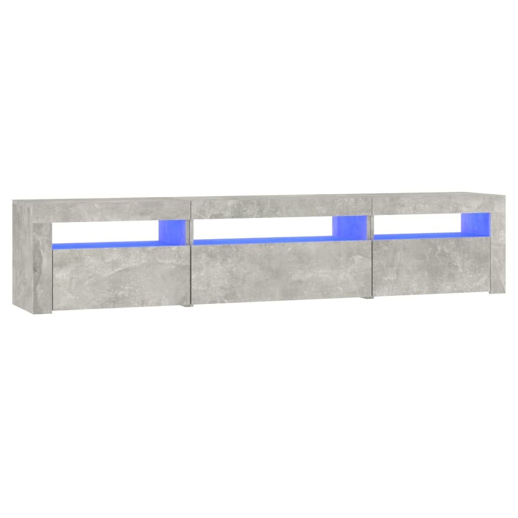 Tv-meubel met LED-verlichting 195x35x40 cm betongrijs