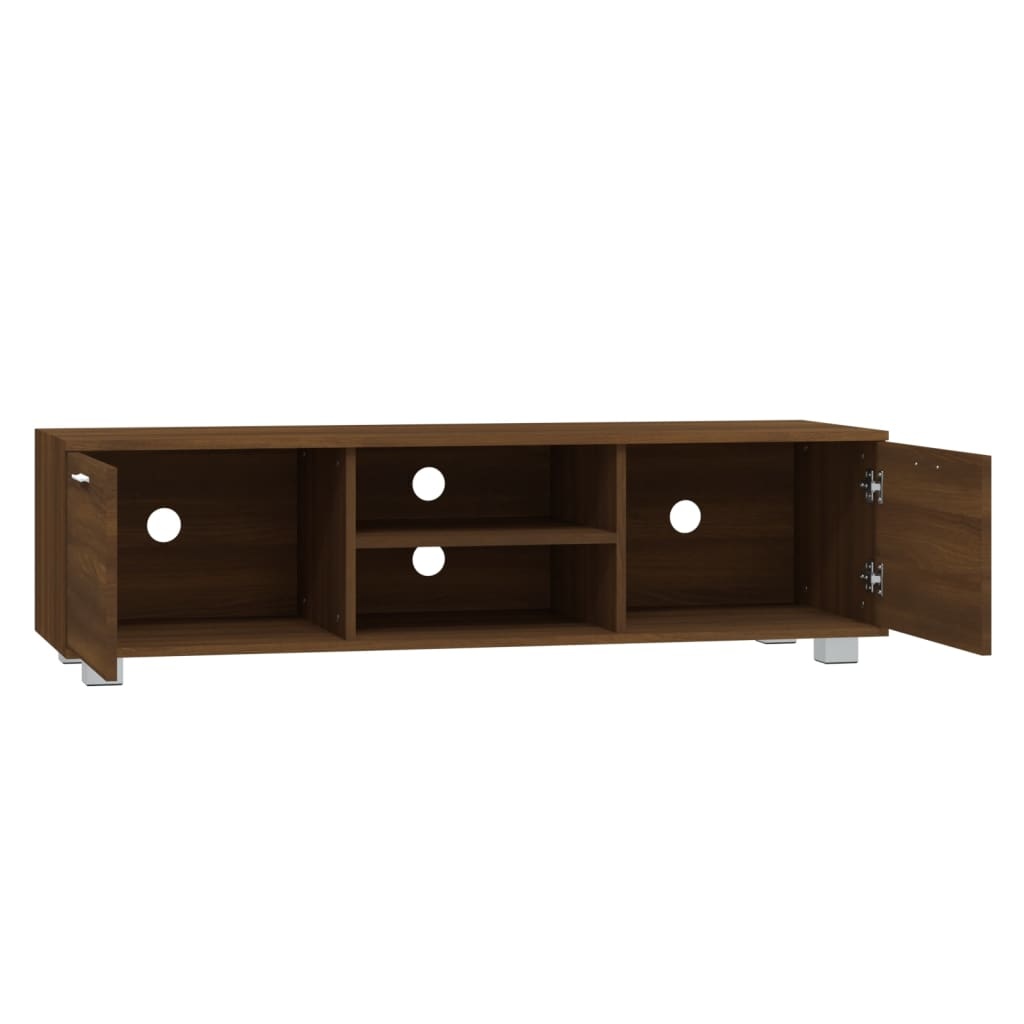 Tv-meubel 140x40,5x35 cm bewerkt hout bruineikenkleurig
