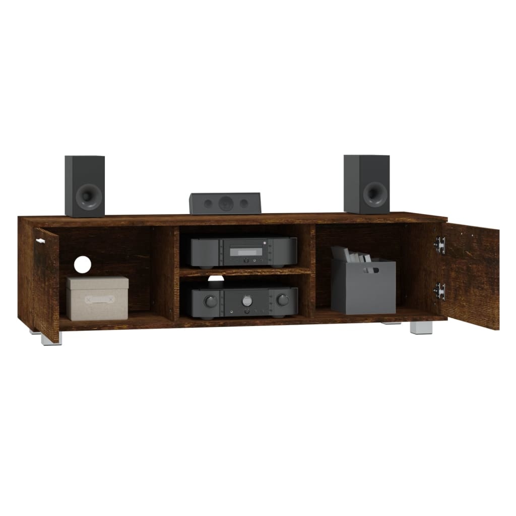 Tv-meubel 140x40,5x35 cm bewerkt hout gerookt eikenkleurig