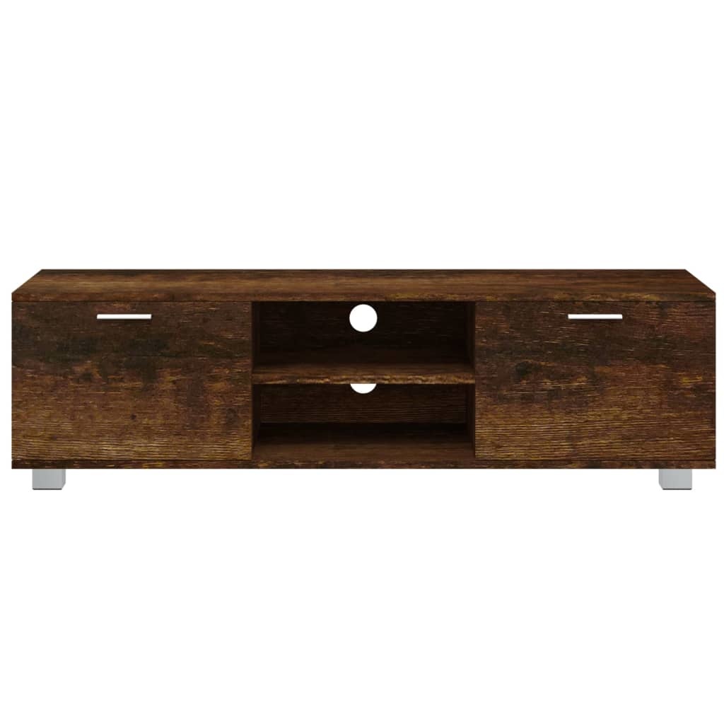 Tv-meubel 140x40,5x35 cm bewerkt hout gerookt eikenkleurig