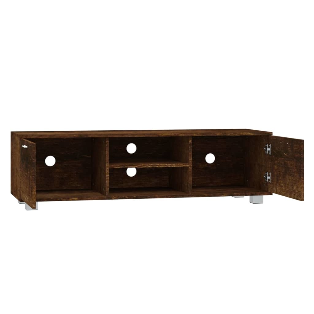 Tv-meubel 140x40,5x35 cm bewerkt hout gerookt eikenkleurig