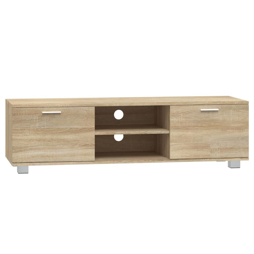 Tv-meubel 140x40,5x35 cm bewerkt hout sonoma eikenkleurig