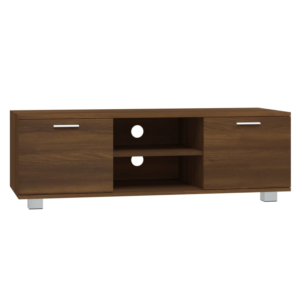 Tv-meubel 120x40,5x35 cm bewerkt hout bruineikenkleurig