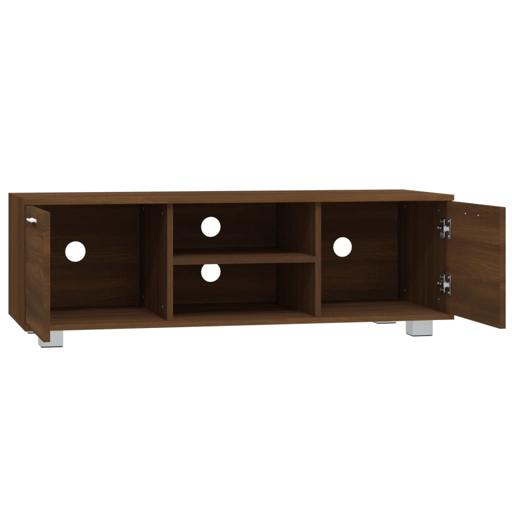 Tv-meubel 120x40,5x35 cm bewerkt hout bruineikenkleurig